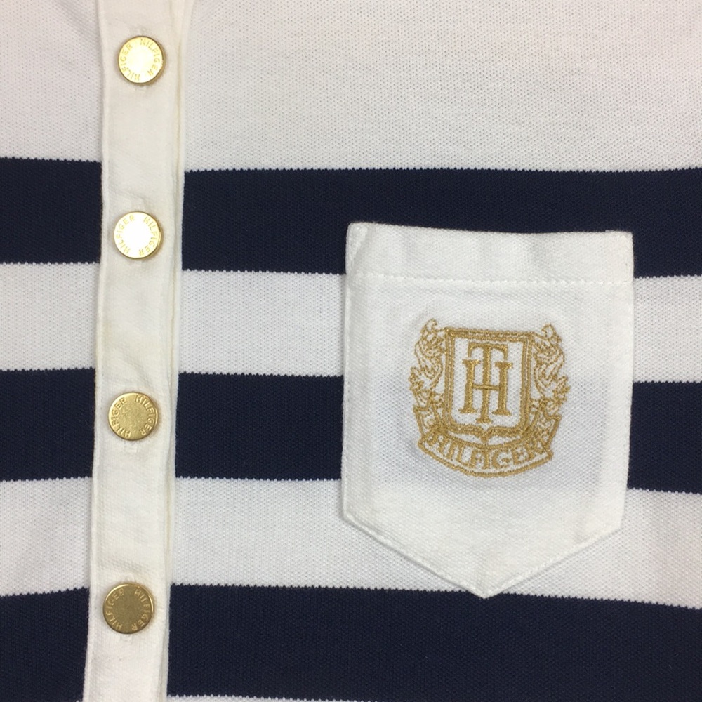 Tommy Hilfiger Nautical Stripe Polo Shirt Small - Picture 2 of 8